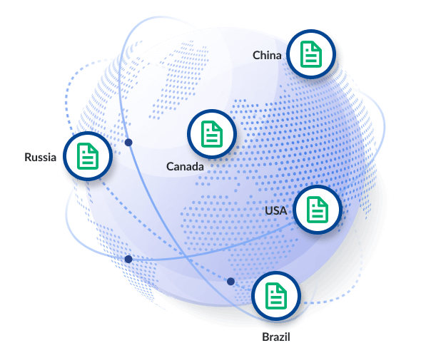 Terhubung dengan Database<br/>Terpercaya dan Terlengkap<br/>hingga ke Internasional